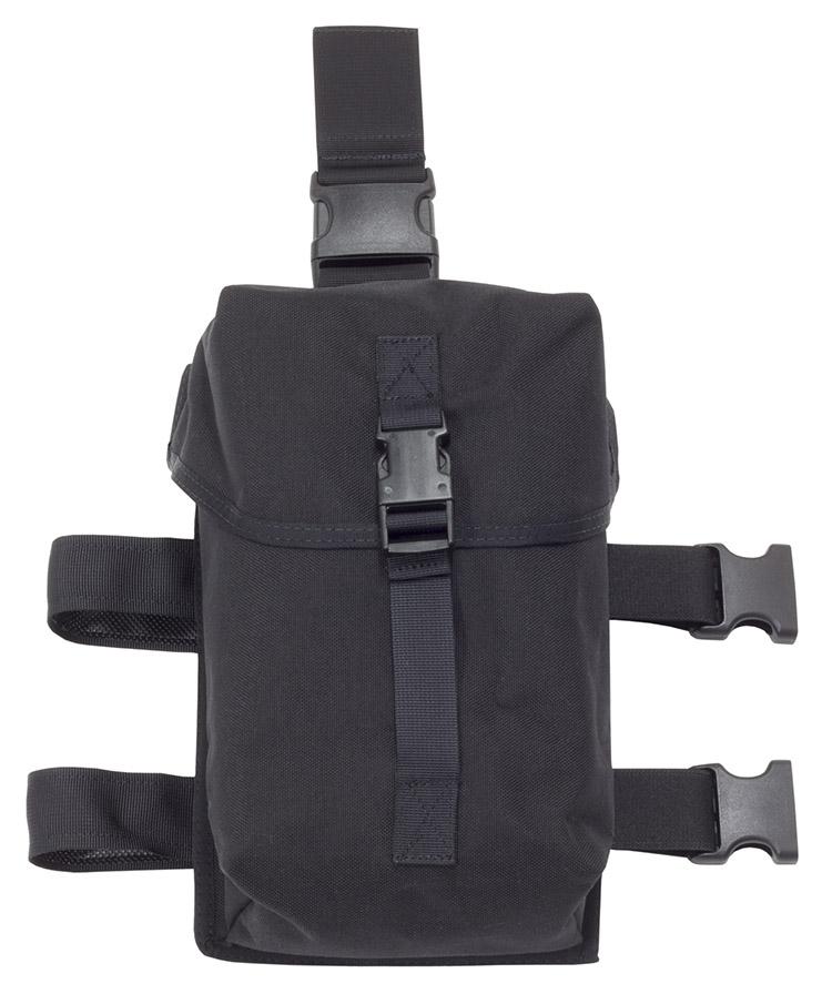 An Elite Survival Systems Gas Mask Pouch with two straps on it.