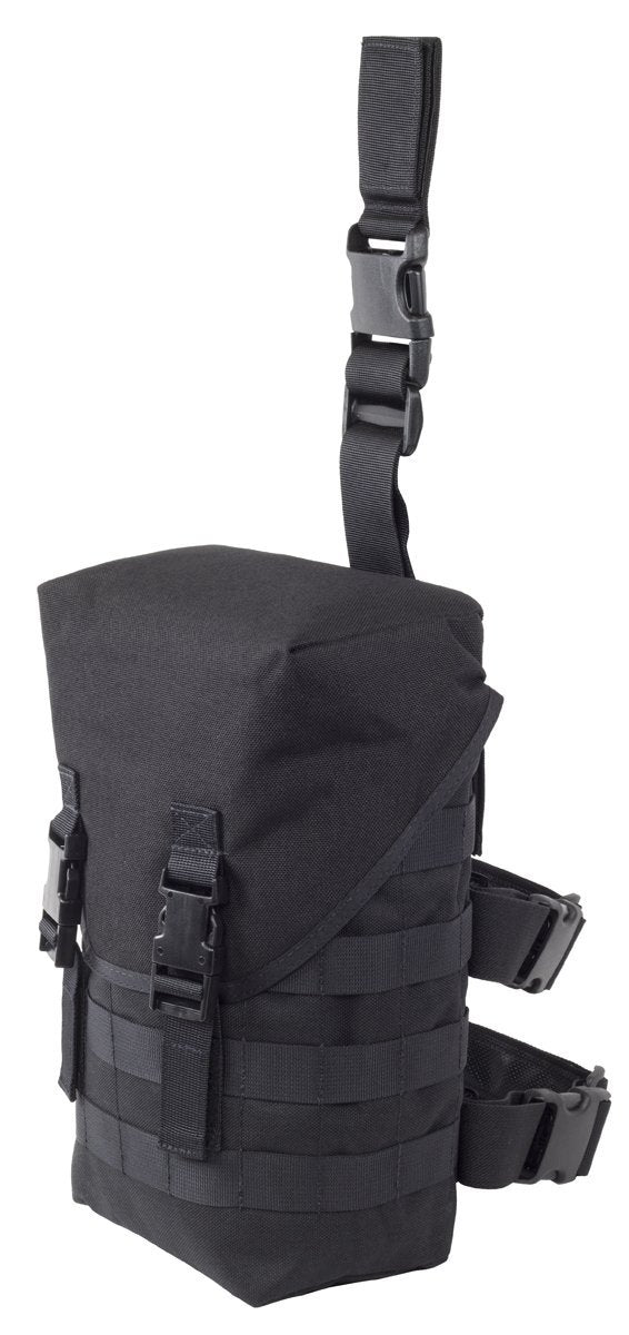 An Elite Survival Systems black dump pouch with two straps on it.