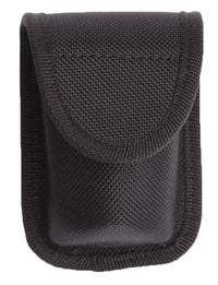 Thumbnail for A black Elite Survival Systems Dura-Tek Glove or M3/M6 Light Pouches pouch with a front flap closure, designed to hold small items, isolated on a white background.