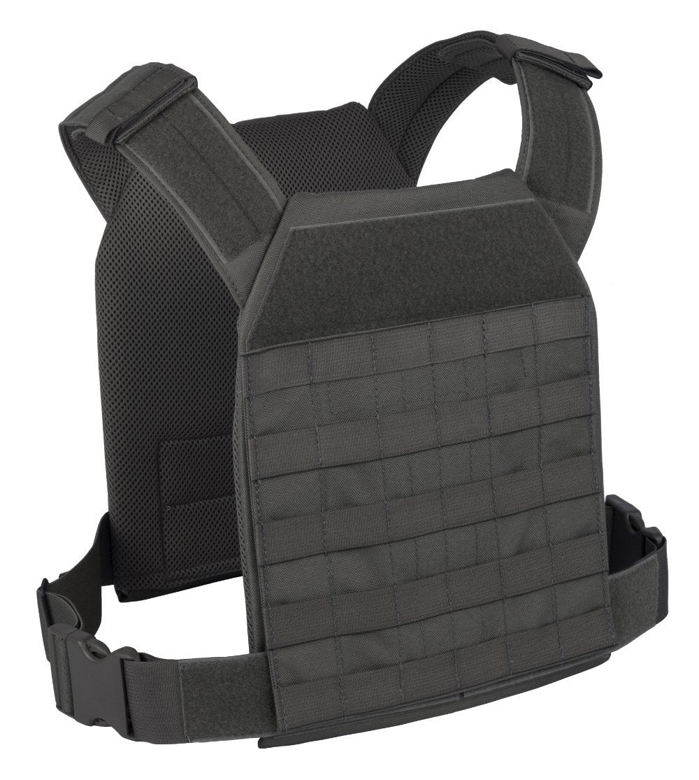 An Elite Survival Systems MOLLE Adaptable Lightweight Plate Carrier on a white background.