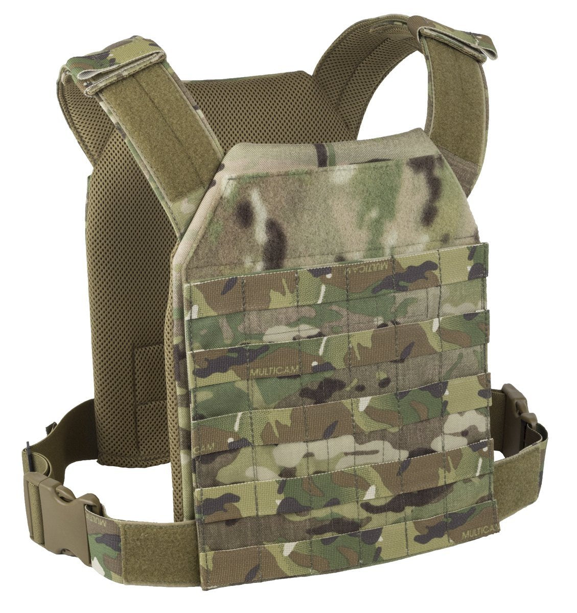 An Elite Survival Systems MOLLE Adaptable Lightweight Plate Carrier on a white background.