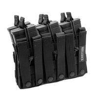 Thumbnail for Four Shellback Tactical Triple Stacker Open Top M4 Mag Pouches on a white background.
