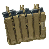 Thumbnail for A Shellback Tactical Triple Stacker Open Top M4 Mag Pouch on a white background.