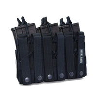 Thumbnail for Three Shellback Tactical Triple Stacker Open Top M4 Mag Pouches on a white background.