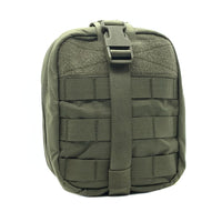 Thumbnail for The Shellback Tactical Rip Away Individual First Aid (IFAK) Medic Pouch by Shellback Tactical is a green medical pouch that features straps. It is designed with MOLLE systems for easy attachment to tactical gear. This versatile pouch can securely hold and organize essential medical supplies.