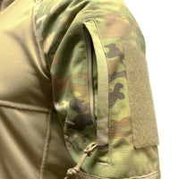 Thumbnail for A close up of a Shellback Tactical Shellback Tactical 1/4 Zip Combat Shirt.