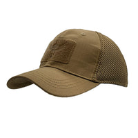 Thumbnail for A Shellback Tactical Flex Tactical Cap with a mesh patch on the front.