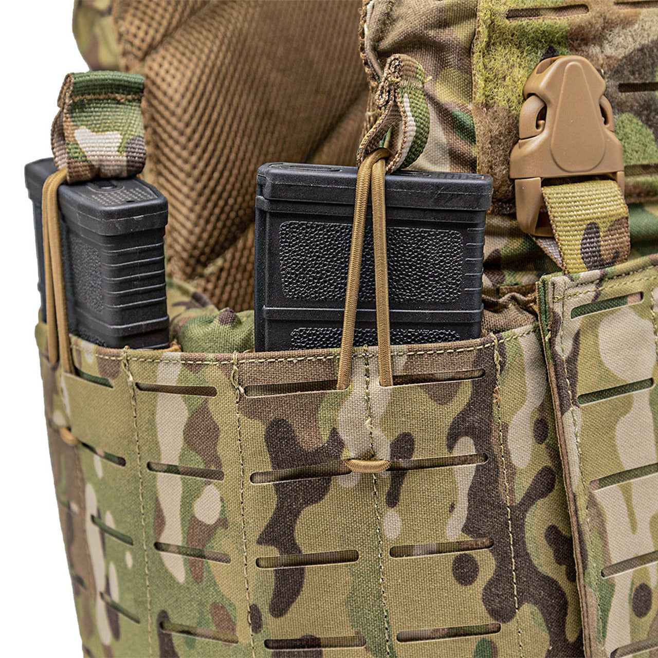 A Shellback Tactical Rampage 2.0 Plate Carrier with a magazine in it.
