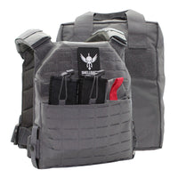 Thumbnail for A Shellback Tactical Defender 2.0 Active Shooter Kit plate carrier with two compartments.