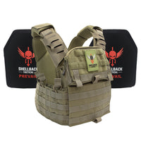 Thumbnail for A Shellback Tactical Banshee Elite 2.0 Active Shooter Kit with Level III Single Curve 10 x 12 Hard Armor plate carrier with the word reload on it.