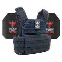 Thumbnail for A heavy duty vest with a Shellback Tactical Banshee Rifle Level III Armor Kit with AR1000 Steel Plates by Pivotal Body Armor on it.