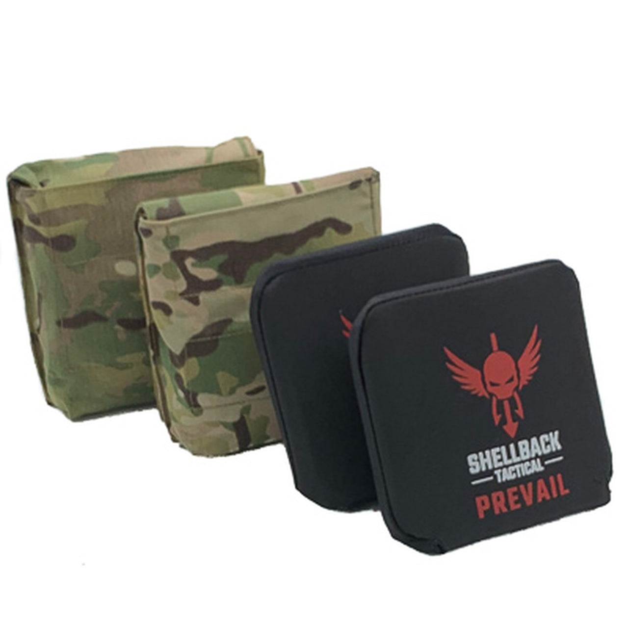 A pair of Shellback Tactical Side Armor Plate Kit with Level IV Model 4S17 Armor Plates pouches.