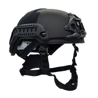 Thumbnail for A Shellback Tactical Level IIIA Spec Ops ACH High Cut Ballistic Helmet with a visor and straps.
