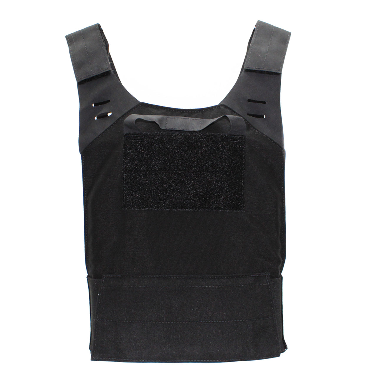 A Shellback Tactical Stealth Low Vis Plate Carrier with two pockets on the front.
