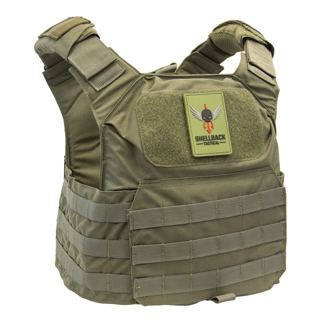 A Shellback Tactical Patriot Plate Carrier with an eagle on it.