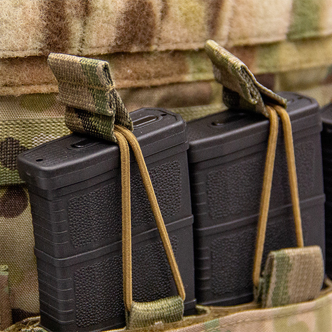 A modular and low profile multi-magazine pouch, designed to fit the Shellback Tactical SF Plate Carrier. This combat ready pouch securely holds two magazines from Shellback Tactical.