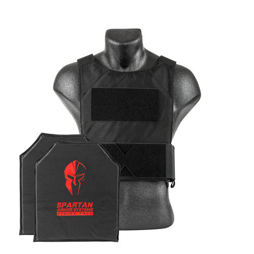 Black Spartan Armor Systems™ Flex Fused Core™ IIIA Soft Body Armor and Spartan DL Concealment Plate Carrier