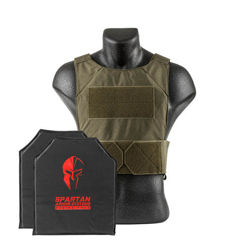 Black Spartan Armor Systems™ Flex Fused Core™ IIIA Soft Body Armor and Spartan DL Concealment Plate Carrier