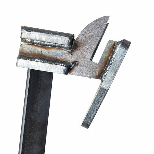 A Spartan Armor Systems DIY Triple Tap hammer with a piece of metal attached to it.