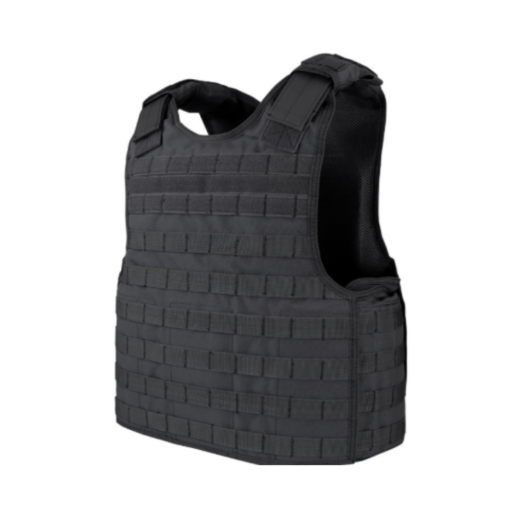 A Body Armor Direct Defender Tactical Carrier plate carrier on a white background.