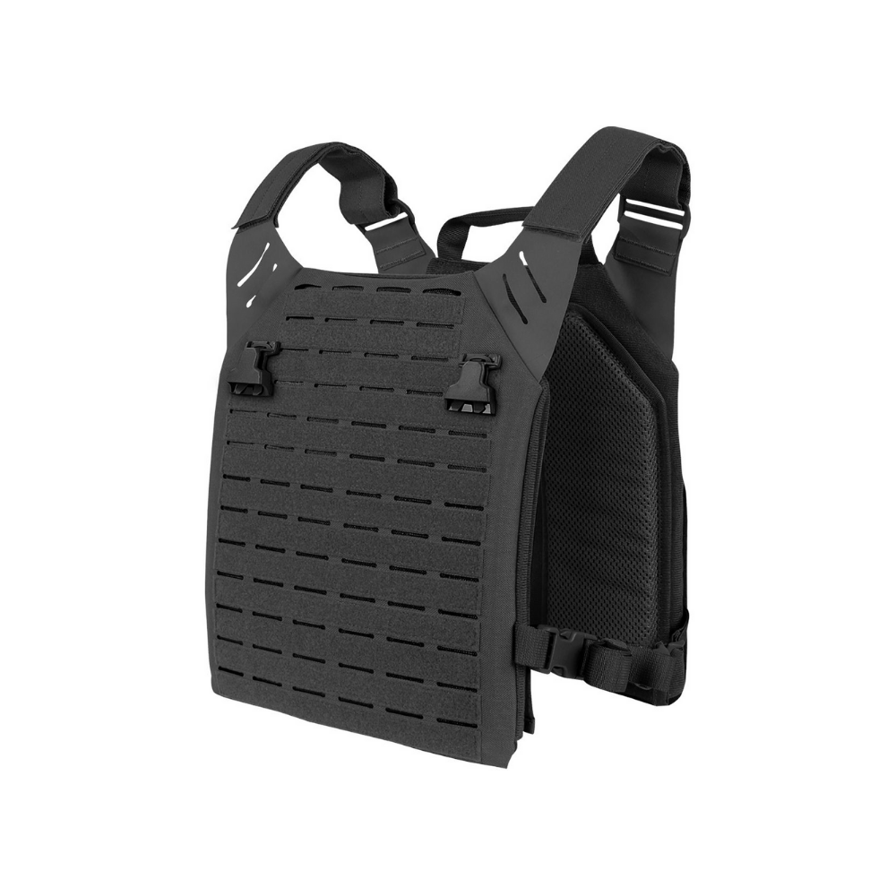 A Body Armor Direct MVP Plate Carrier on a white background.