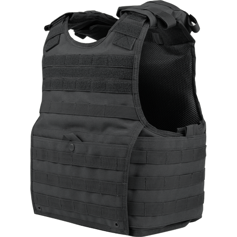 Spartan Armor Systems Condor EXO Plate Carrier Gen II with adjustable cummerbund and multiple utility pouches, isolated on a white background.