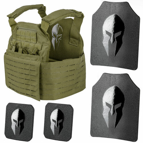 Achilles laser cut plate carrier and spartan omega AR500 body armor package
