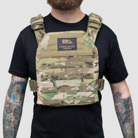 Thumbnail for A man with a beard wearing a Predator Armor Minuteman Plate Carrier.
