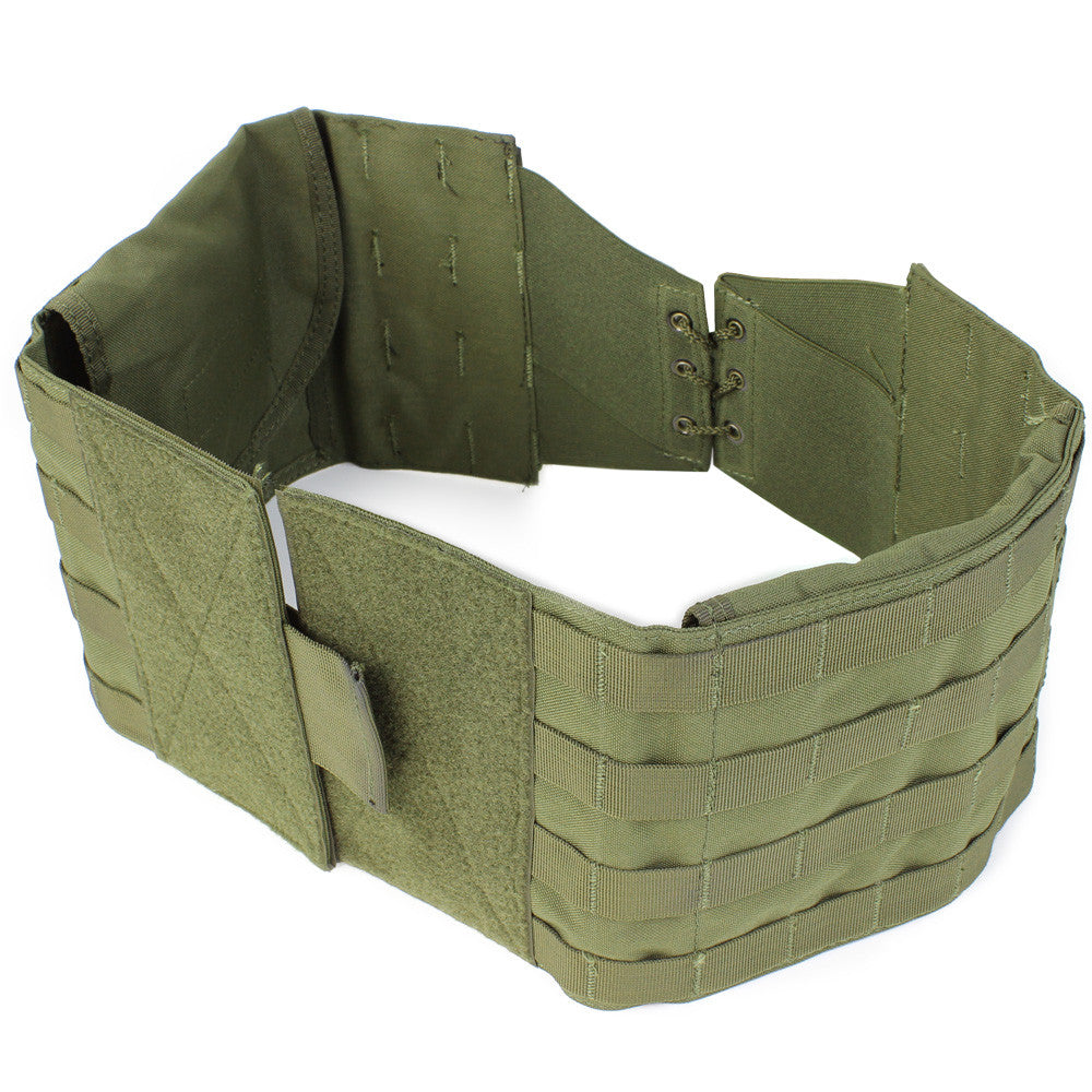 Spartan Armor Systems Condor Defender Plate Carrier with molle webbing and soft armor, arranged in a circular layout on a white background.