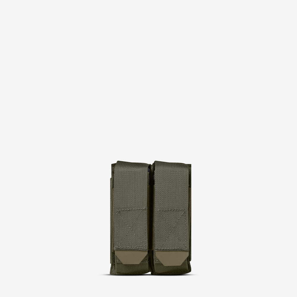 A pair of AR500 Armor Multi-Caliber Pistol Magazine Single Pouch (MCPMP) pouches on a white background.