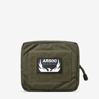 Thumbnail for A small pouch with the AR500 Armor General Purpose Pouch-Black logo on it.