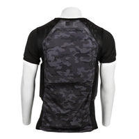 Thumbnail for The back of a mannequin wearing a Spartan Armor Systems Ghost Concealment Shirt With Flex Fused Core Level IIIA Soft Armor Panels.