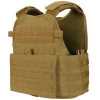 Thumbnail for A Caliber Armor AR550 Level III+ Body Armor and Condor MOPC Package - Shooters Cut - Standard Coating plate carrier on a white background.