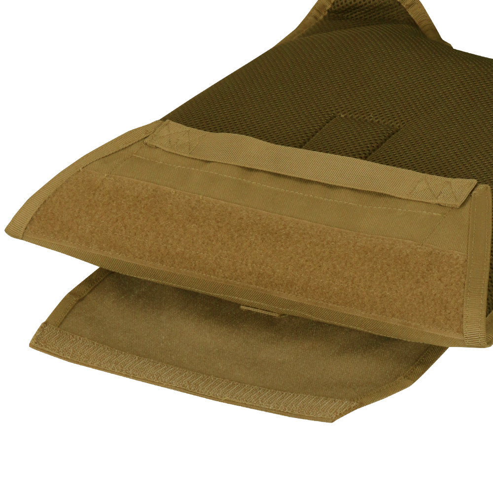 A Caliber Armor coyote colored pouch with a zipper.