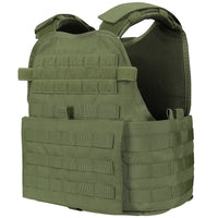 Thumbnail for A Caliber Armor AR550 Level III+ Body Armor and Condor MOPC Package - Shooters Cut - Standard Coating plate carrier on a white background.