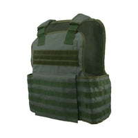 Thumbnail for A Tactical Scorpion Gear Muircat MOLLE Plate Carrier Vest - Green on a white background.