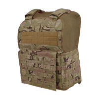 Thumbnail for A Tactical Scorpion Gear Muircat MOLLE Plate Carrier Vest - Multicam on a white background.