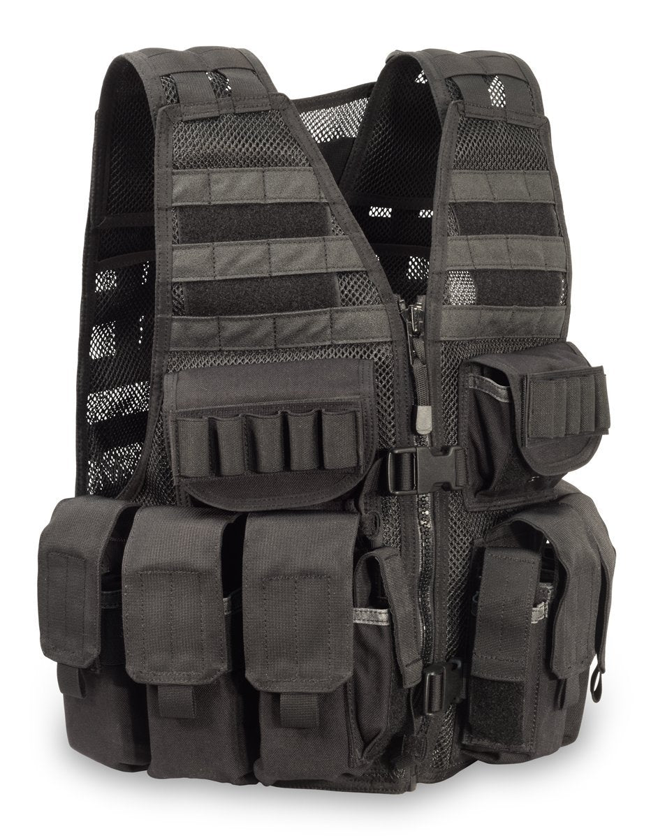 An Elite Survival Systems MVP Payload Tactical Vest with multiple pockets.