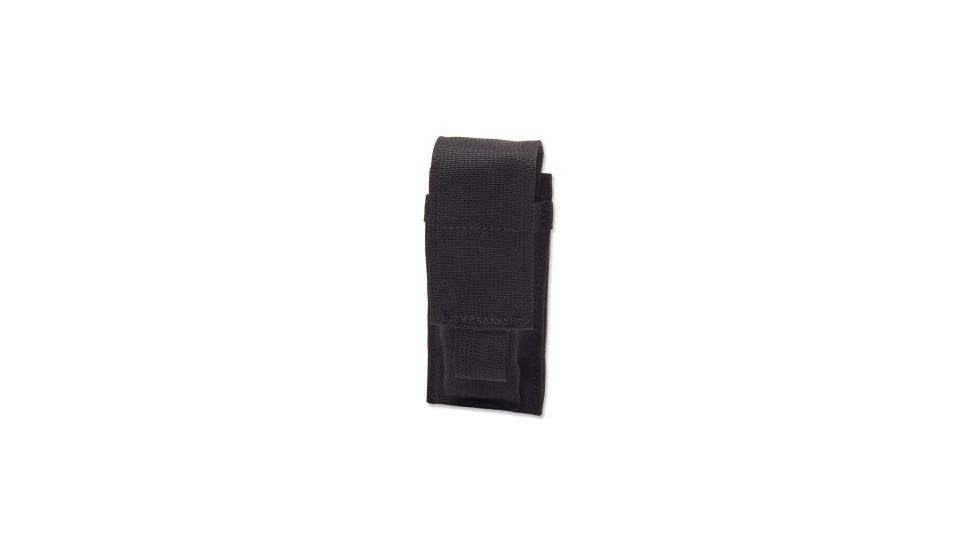 A black nylon Elite Survival Systems Magazine Pouch isolated on a white background.
