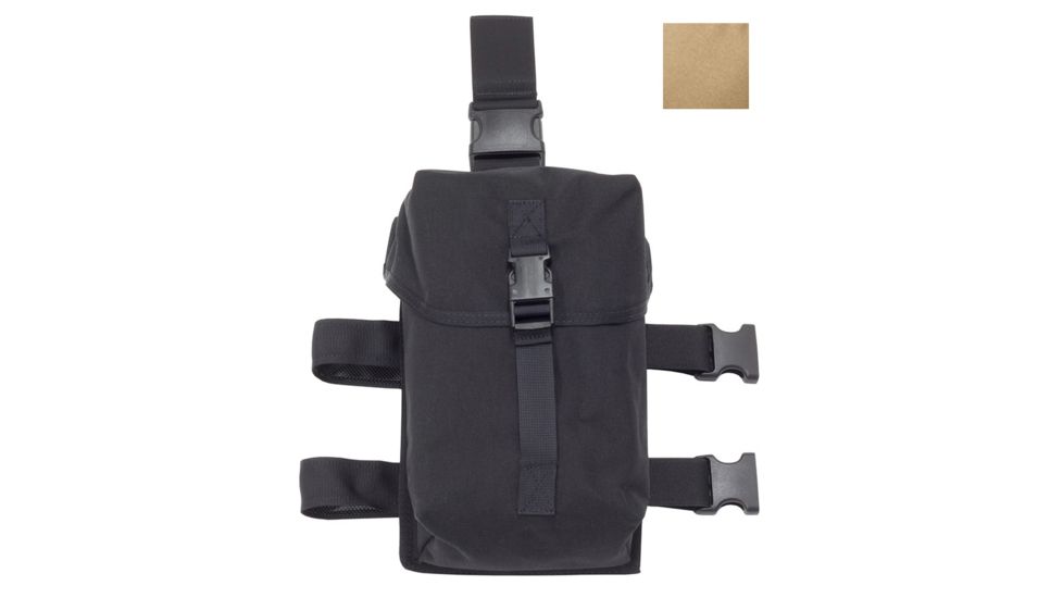 An Elite Survival Systems Gas Mask Pouch with two straps on it.
