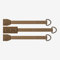 Thumbnail for Three AR500 Armor brown leather straps on a white background.