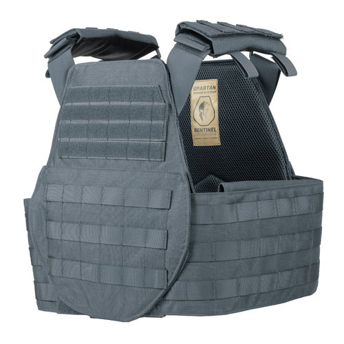 A Spartan Armor Systems Spartan AR550 Body Armor And Sentinel Swimmers Plate Carrier Package on a white background.