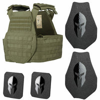Thumbnail for Spartan Armor Systems Spartan AR550 Body Armor And Sentinel Swimmers Plate Carrier Package - od green.